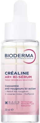 Bioderma Crealine AR+ Bi-Serum Anti-Redness сыворотка для лица двухфазная против покраснений для чувствительной кожи с бакучиолом 30 мл