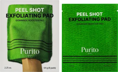 Диски отшелушивающие Purito Seoul Peel Shot Exfoliating Pad с активным углём и энзимами, 1 шт., 8 шт, 1 шт