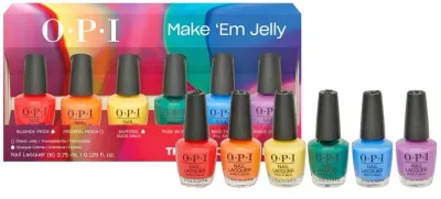 Набор лаков для ногтей OPI Make Em Jelly Nail Lacquer Set, 6 оттенков, 6 шт. по 3,75 мл