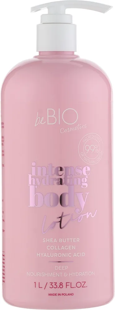 BeBio Cosmetics Intense Hydrating Body Lotion увлажняющий бальзам для тела с коллагеном, 1000 мл