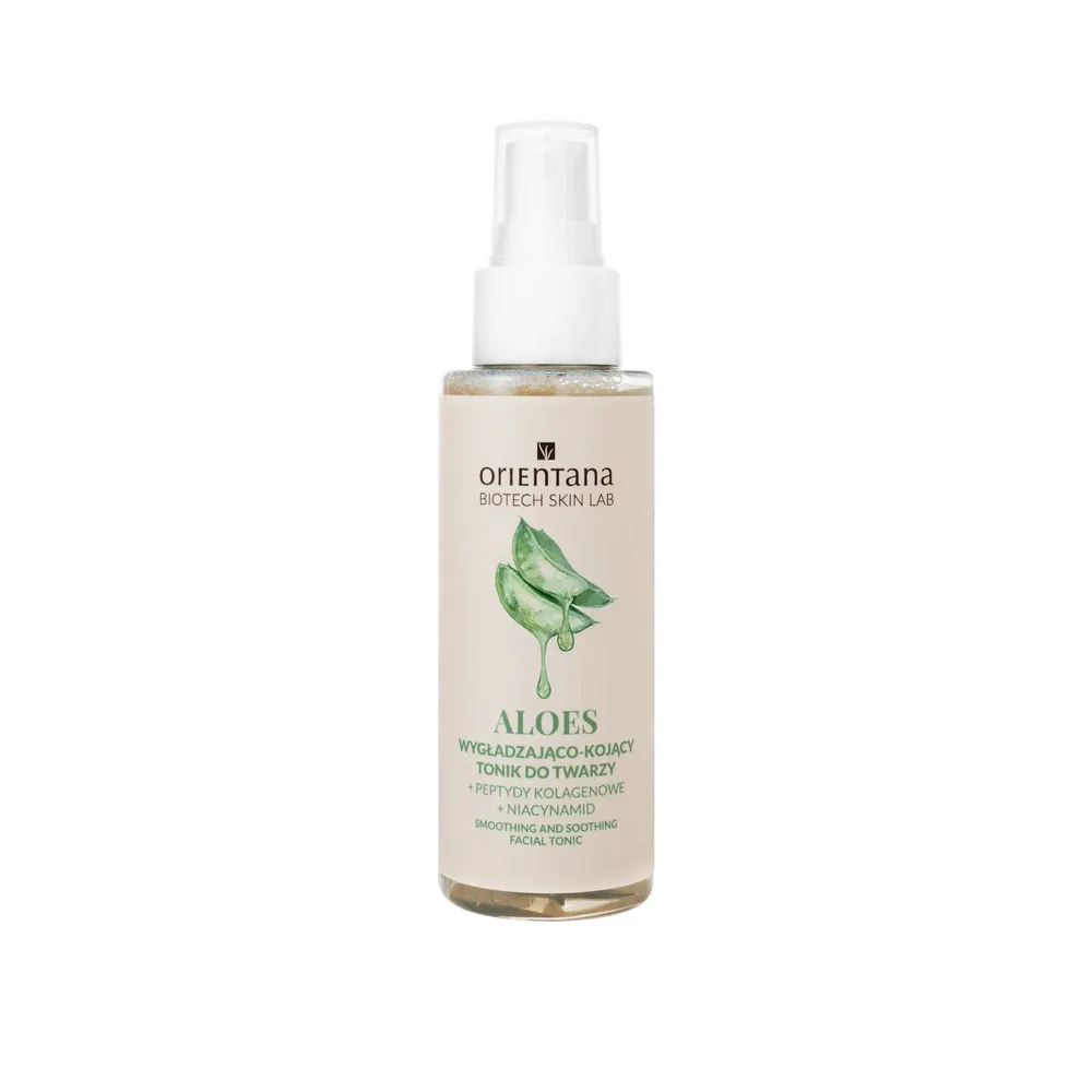 Orientana Aloe Smoothing and Soothing Facial Tonic успокаивающий тоник для лица с алоэ и ниацинамидом 100 мл, для сухой и чувствительной кожи