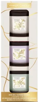 Набор ароматических свечей Yankee Candle Little Luxuries Lavender Bliss Serenity Stone и Slow Bloom 3 шт по 37 г