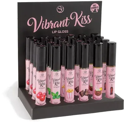Набор блесков для губ с вибрацией Secret Play Vibrant Kiss Lip Gloss, 24x7 г