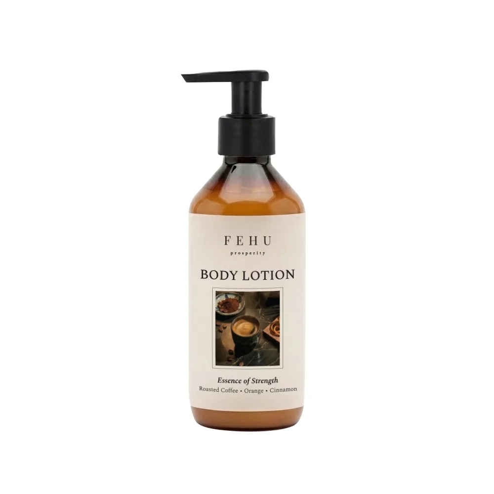 Fehu Essence of Strength Body Lotion бальзам для тела с ароматом кофе, апельсина и корицы, 250 мл