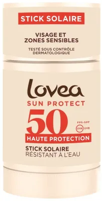 Солнцезащитный стик Lovea Sun Protect Stick Solaire SPF 50 для чувствительной кожи, 40 г