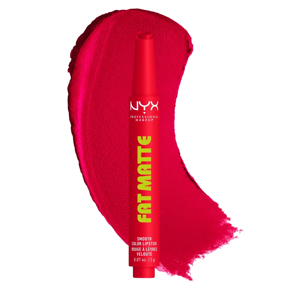 Помада для губ NYX Professional Makeup Fat Matte Smooth Color матовая кремовая в стике с кнопкой, 2 г, оттенок 15 - Fuzzy Flame
