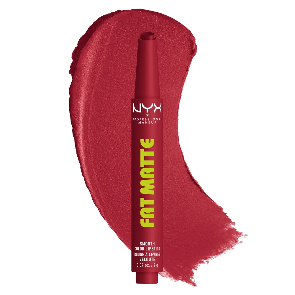 Помада для губ NYX Professional Makeup Fat Matte Smooth Color матовая кремовая в стике с кнопкой, 2 г, оттенок 16 - Plushin Plum