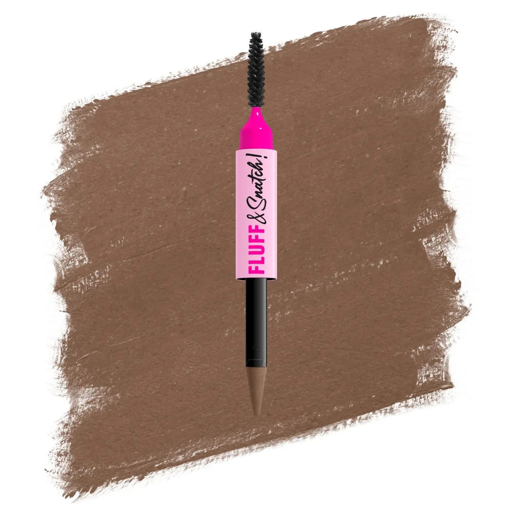 Карандаш для бровей NYX Professional Makeup Fluff Snatch пудровый, со встроенным спонжем, 1 г, оттенок 02 - Taupe