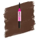 Карандаш для бровей NYX Professional Makeup Fluff Snatch пудровый, со встроенным спонжем, 1 г, оттенок 06 - Brunette — фото 1