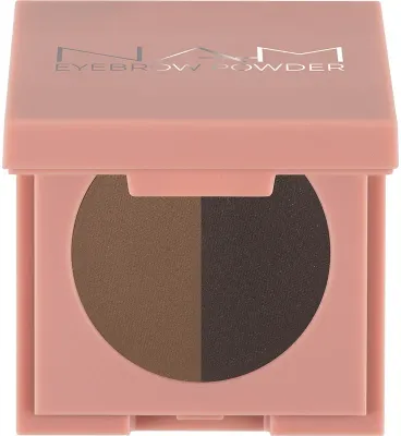 NAM Make Up Puder do brwi - Пудра для бровей NAM Eyebrow Powders, 2,5 г, оттенок 01 - Cool Deep Brown