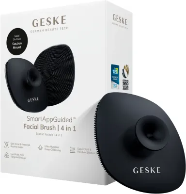 Щёточка для лица Geske Facial Brush 4 в 1, с ручкой, чёрная, 1 шт