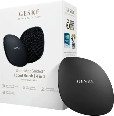 Щёточка для лица Geske SmartAppGuided Facial Brush 4 в 1, с приложением, чёрная, 1 шт