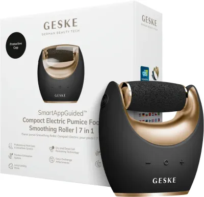 Электрическая пилка для стоп Geske Compact Electric Pumice Foot Smoothing Roller 7 в 1, серая, 1 шт