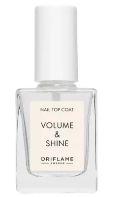 Топ для ногтей Oriflame Nail Top Coat Volume Shine, быстросохнущий, с блеском, 9 мл