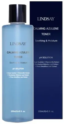 Lindsay Calming Azulene Toner успокаивающий тоник для лица с гвайазуленом, центеллой и ниацинамидом, 250 мл
