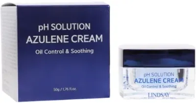 Lindsay pH Solution Calming Azulene Cream крем для лица успокаивающий с азуленом 50 г для чувствительной кожи, с центеллой и ниацинамидом