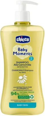Шампунь для волос Chicco Baby Moments Shampoo с экстрактом цветков ромашки, с 0 месяцев, 500 мл