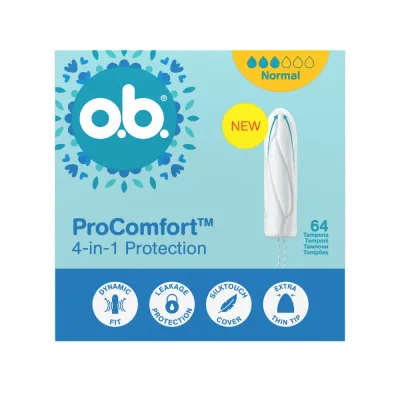 Тампоны O.b. ProComfort Normal 4-in-1 Protection, 64 шт