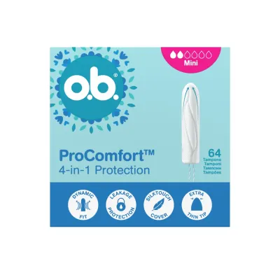Тампоны O.b. ProComfort Mini 4-in-1 Protection, 64 шт
