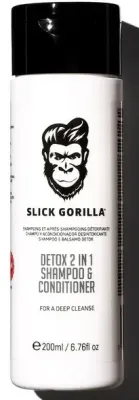 Шампунь с кондиционером Slick Gorilla Detox Shampoo and Conditioner 2 в 1, глубокое очищение, 200 мл