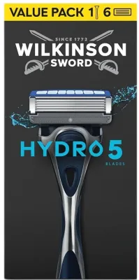 Бритвенный станок Wilkinson Sword Hydro 5 Skin Hydration, с 6 сменными кассетами