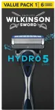 Бритвенный станок Wilkinson Sword Hydro 5 Skin Hydration, с 6 сменными кассетами — фото 1