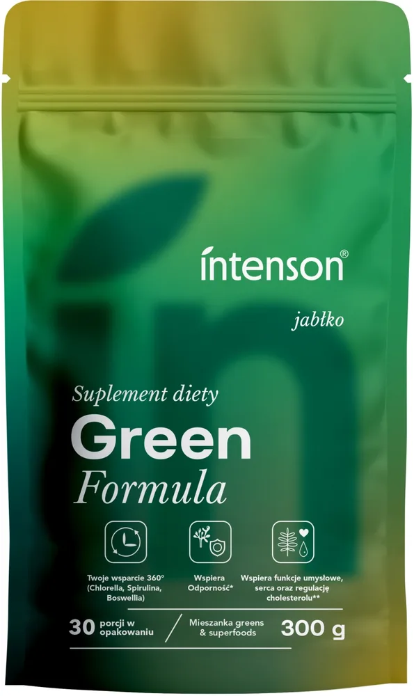 БАД со вкусом яблока Intenson Green Formula, 300 г