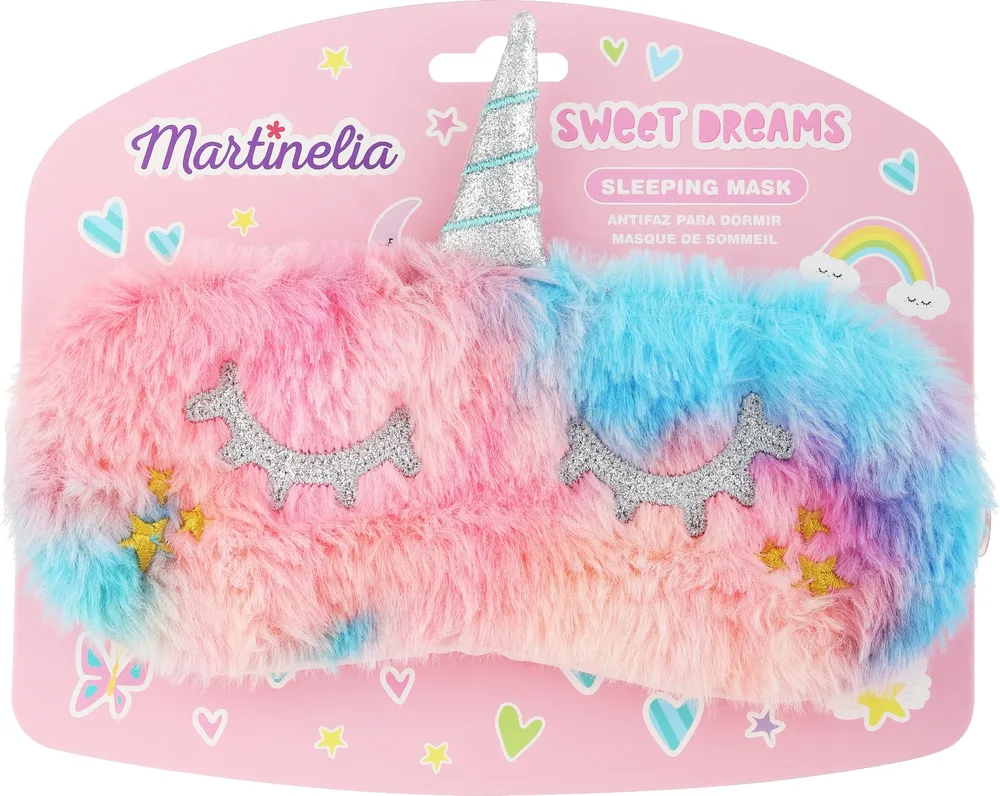 Маска для сна детская Martinelia Sweet Dream Sleeping Mask с регулируемым ремешком, персиково-бирюзовая, 1 шт