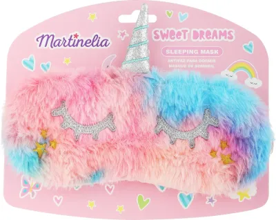 Маска для сна детская Martinelia Sweet Dream Sleeping Mask с регулируемым ремешком, персиково-бирюзовая, 1 шт