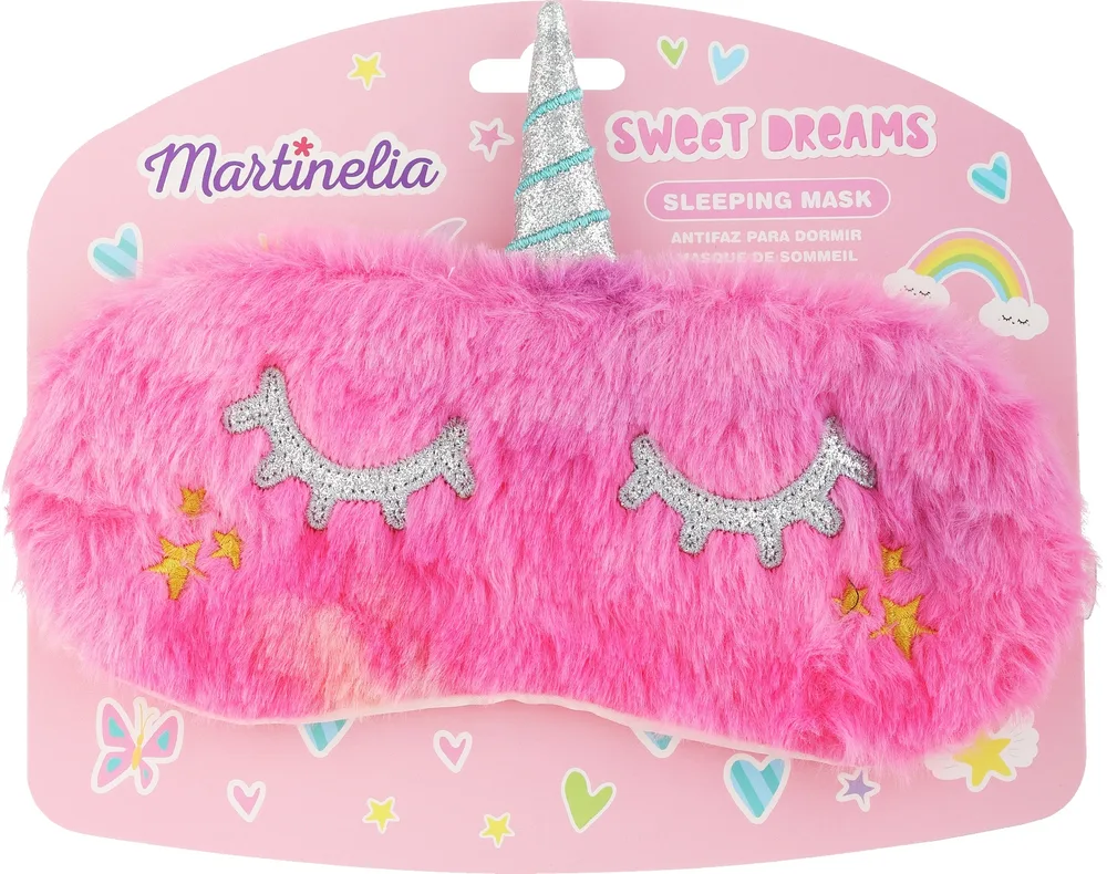 Маска для сна детская Martinelia Sweet Dream Sleeping Mask с регулируемым ремешком, тёмно-розовая с фиолетовым оттенком, 1 шт