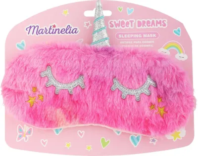 Маска для сна детская Martinelia Sweet Dream Sleeping Mask с регулируемым ремешком, тёмно-розовая с фиолетовым оттенком, 1 шт