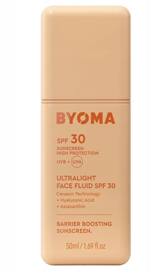 Флюид для лица BYOMA Ultralight SPF30 ультралёгкий, с Ceramide NP и астаксантином, 50 мл