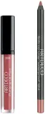 Artdeco Lip Kit набор для губ: блеск для объёма Plumping Lip Fluid 28 Goddess 3 мл и водостойкий карандаш Soft Lip Liner 124 1,2 г — фото 2