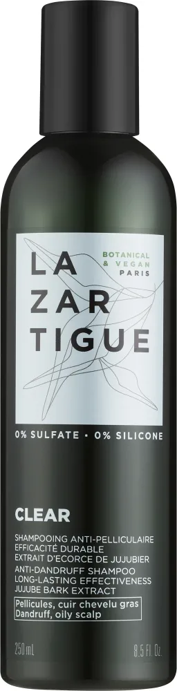 Шампунь против перхоти Lazartigue Clear Anti-Dandruff Oily Scalp Shampoo для жирной кожи головы, прозрачный, 250 мл