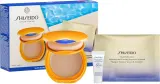 Набор Shiseido Suncare компактная пудра SPF 10 12 г солнцезащитный крем SPF 50 5 мл и патчи для области вокруг глаз — фото 1