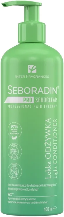 Лёгкий кондиционер для жирных волос Seboradin Pro Seboclear Light, 400 мл