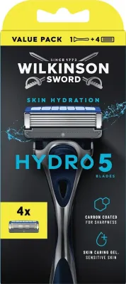 Бритва Wilkinson Sword Hydro 5 Skin Hydration с 4 сменными кассетами и откидным триммером, 1 шт