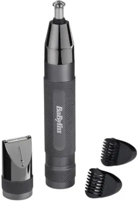 Триммер для носа, ушей и бровей Babyliss Super-X Metal E111E, с двумя сменными головками, в металлическом корпусе