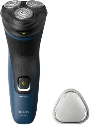 Электробритва Philips Shaver 1000 Series S1151/00 для сухого и влажного бритья, чёрно-синяя, 1 шт