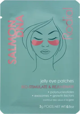 Rodial Salmon DNA Jelly Eye Patches гелевые патчи под глаза с ДНК лосося и центеллой 4 x 3 г, для уставшей кожи, 3 г