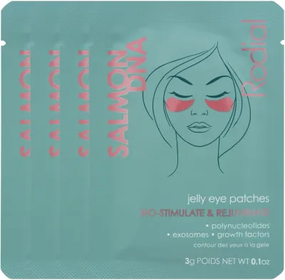 Rodial Salmon DNA Jelly Eye Patches гелевые патчи под глаза с ДНК лосося и центеллой 4 x 3 г, для уставшей кожи, 4 x 3 г