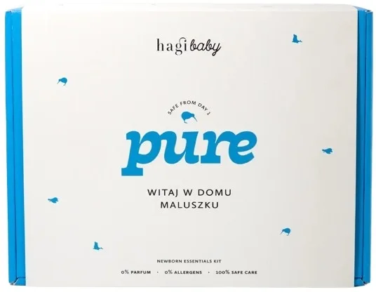 Детский набор Hagi Baby Pure гель для мытья масло для ванны крем и крем под подгузник с алоэ 300+200+75+75 мл