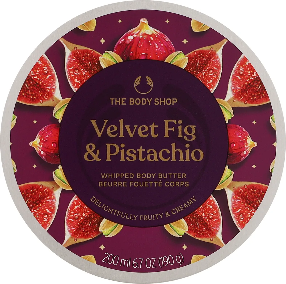 The Body Shop Velvet Fig and Pistachio крем-баттер для тела взбитый 200 мл аромат инжира и фисташки с маслом ши и алоэ