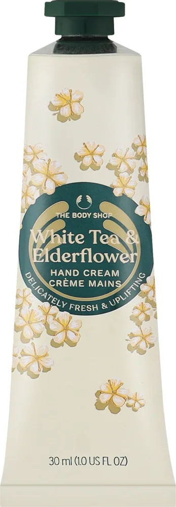 Крем для рук The Body Shop White Tea and Elderflower с белым чаем и чёрной бузиной, 30 мл