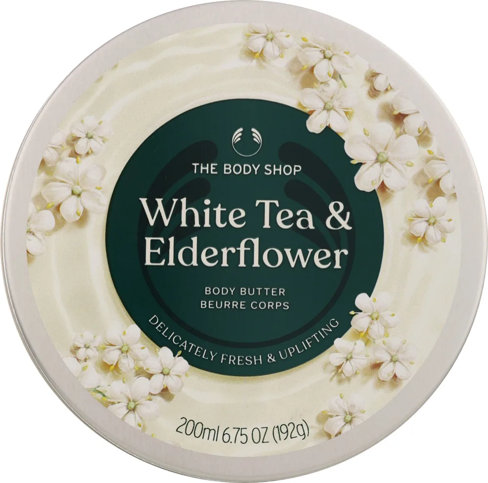 Баттер для тела The Body Shop White Tea and Elderflower Body Butter с белым чаем и чёрной бузиной, 200 мл