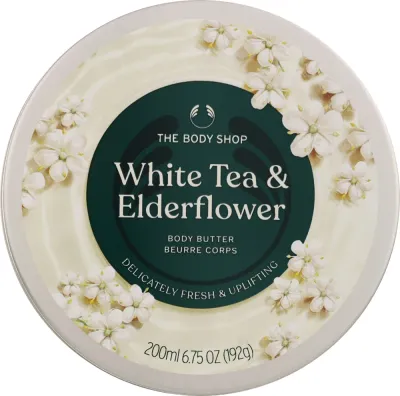 Баттер для тела The Body Shop White Tea and Elderflower Body Butter с белым чаем и чёрной бузиной, 200 мл