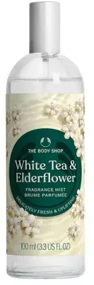 The Body Shop White Tea and Elderflower мист для тела парфюмированный 100 мл, спрей для тела белый чай и бузина