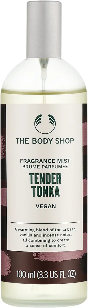 The Body Shop Tender Tonka Fragrance Mist парфюмированный спрей для тела, мист с ароматом бобов тонка и ванили 100 мл