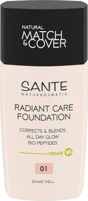 Тональный флюид Sante Radiant Care Foundation сияющий веганский, 30 мл