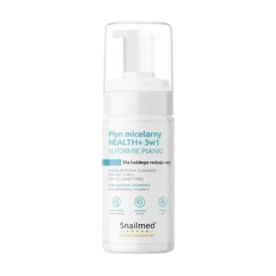 Snailmed Health+ пенка мицеллярная 3 в 1 Micellar Foam, для очищения и снятия макияжа без смывания